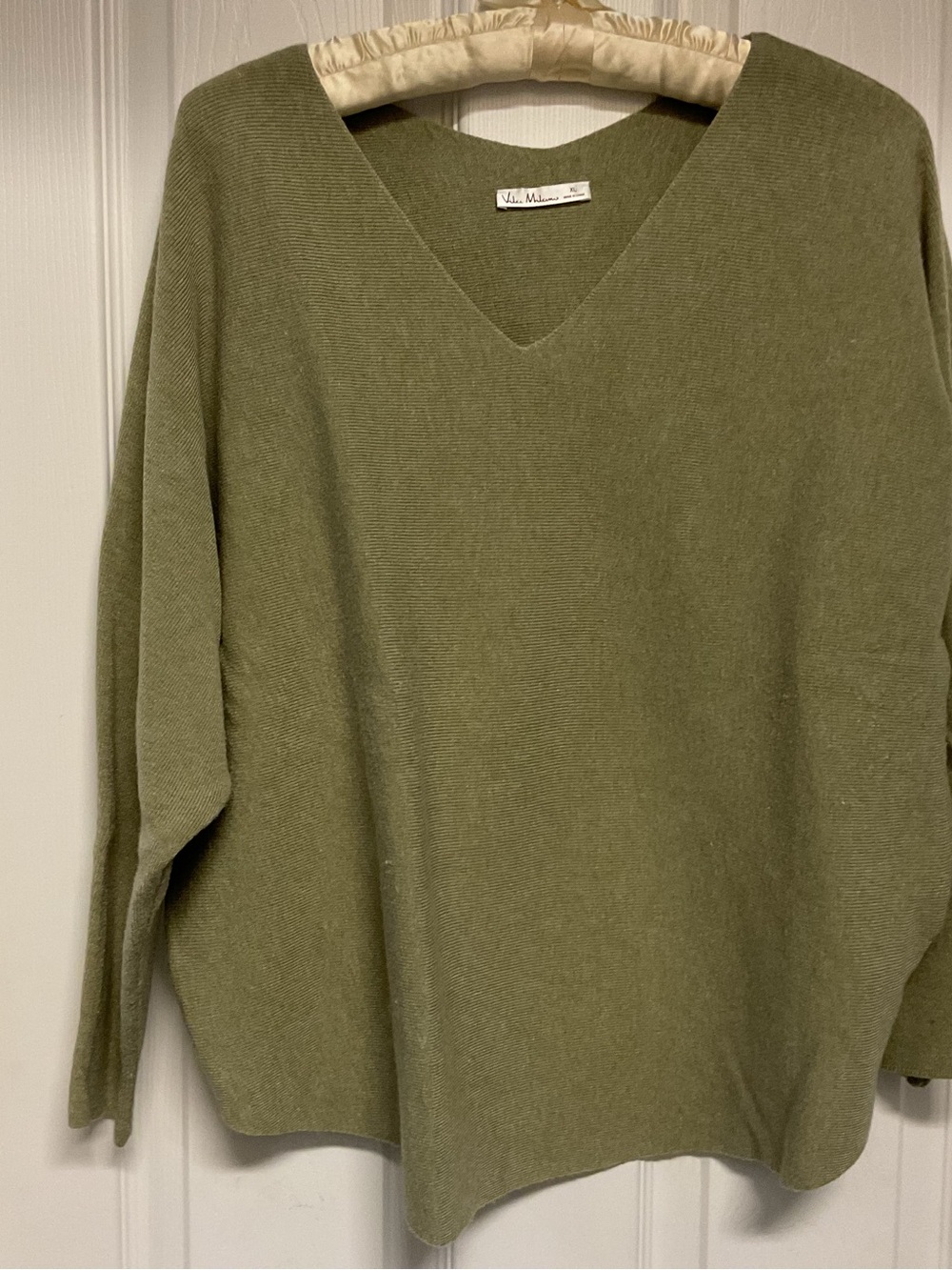 Milano Olive Green V-Neck Sweater